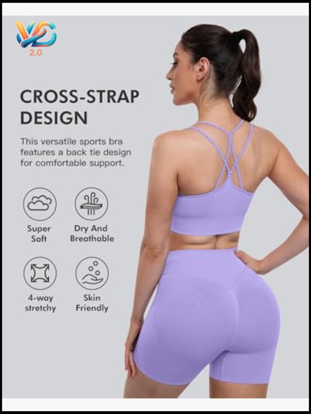 4 Pack Padded High Support Racerback Sports Bras Seamless Yoga Workout Wirefree - Picture 3 of 6